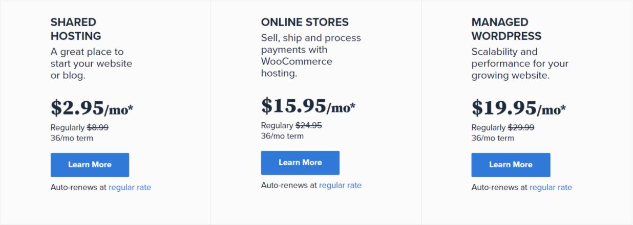 Bluehost-Hostingpreise