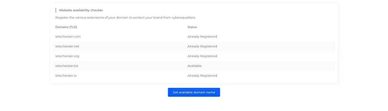 domain availability checker