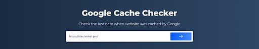 Insira o URL do site para verificar o cache dos mecanismos do seu site