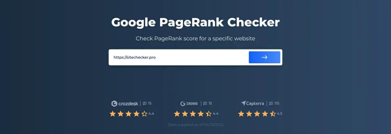 Sitechecker's PageRank Checker