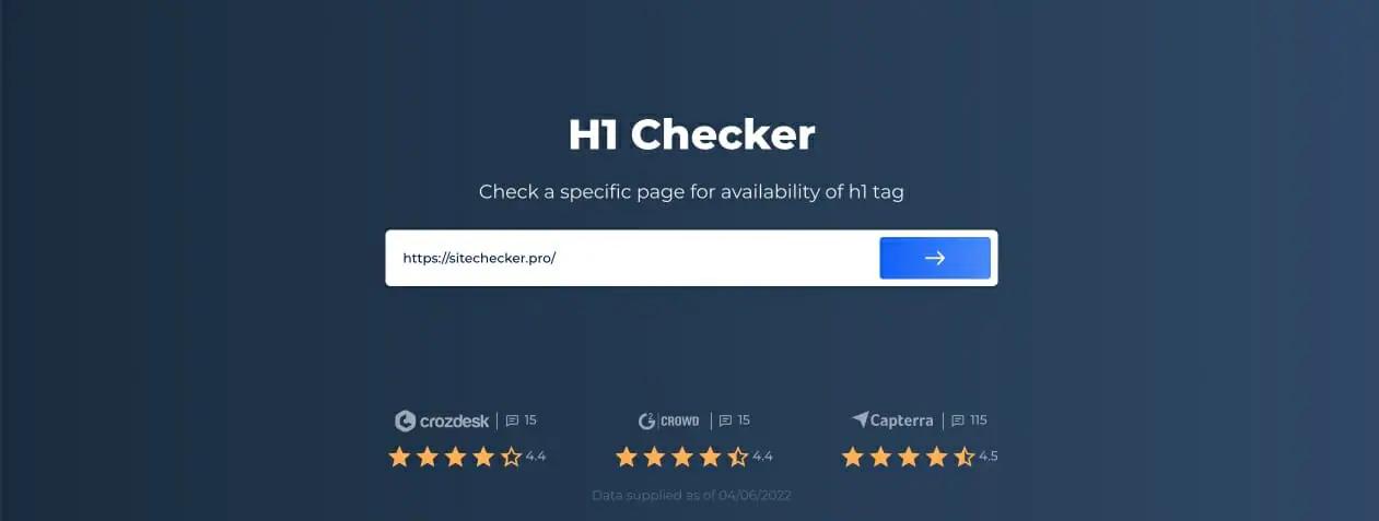 Главная страница H1 Checker