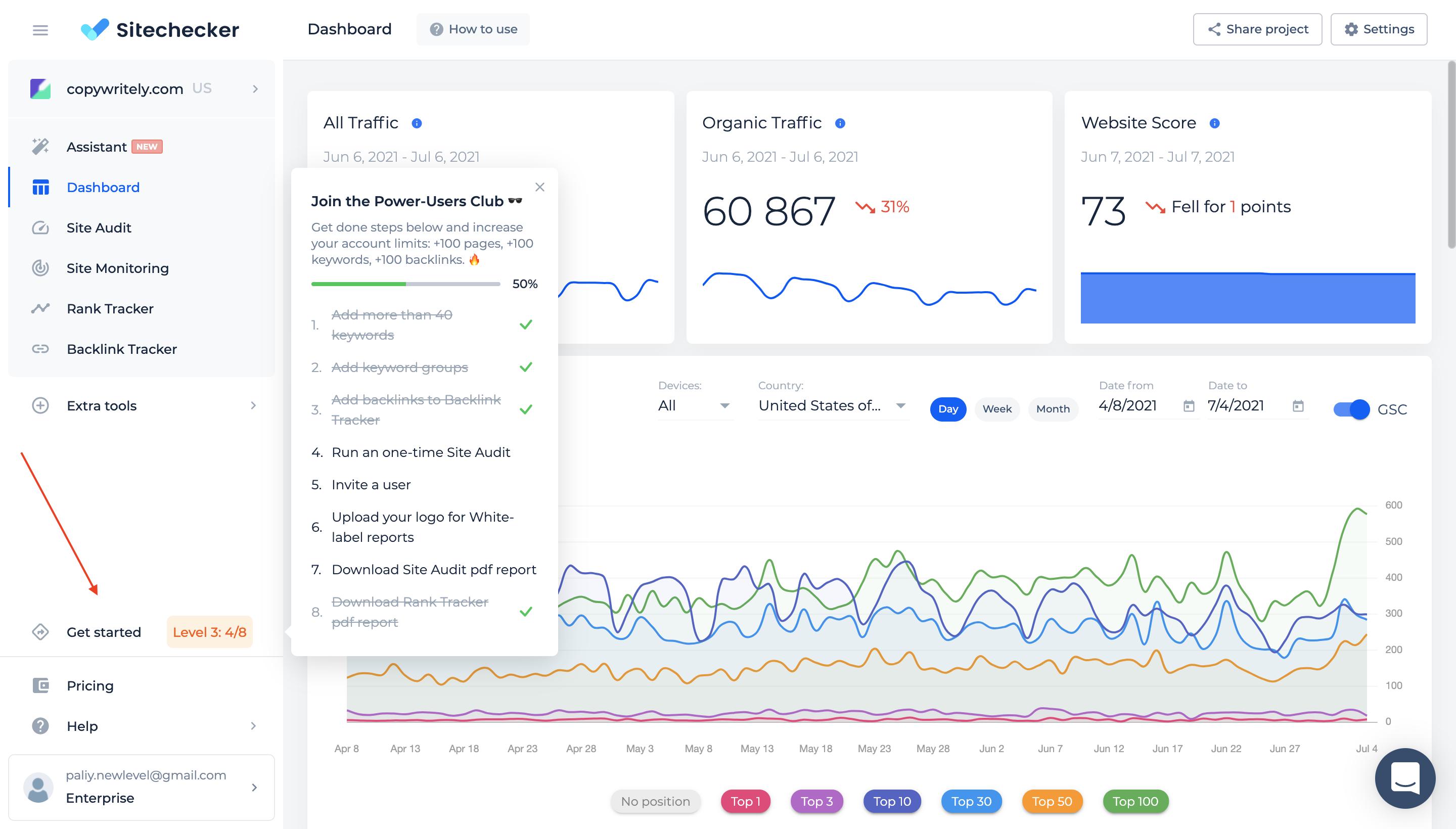 sitechecker onboarding