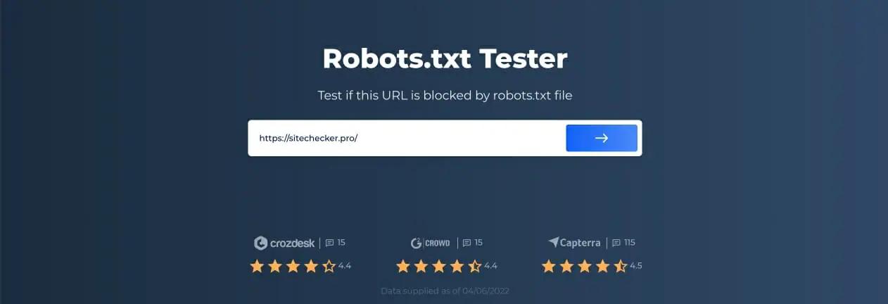 Запуск валидатора Robots.txt