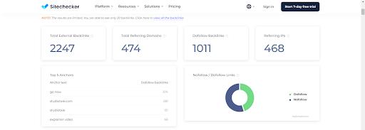 Vérifiez les backlinks avec notre outil