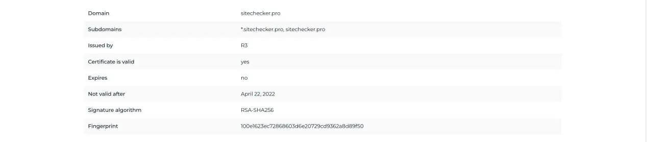 ssl certificate checker