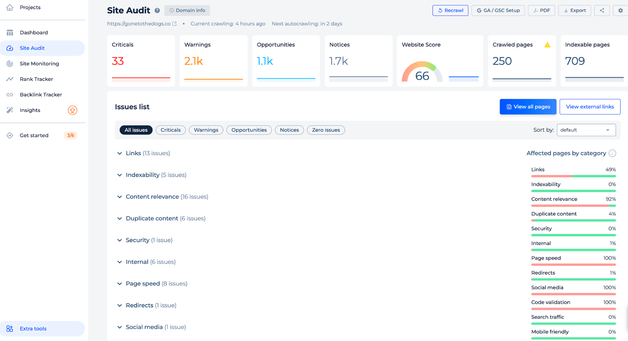 Recursos adicionais do verificador CMS