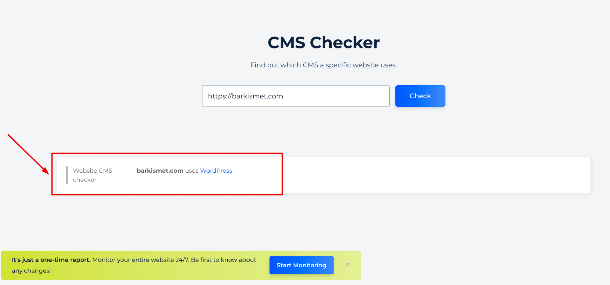 Результаты проверки CMS