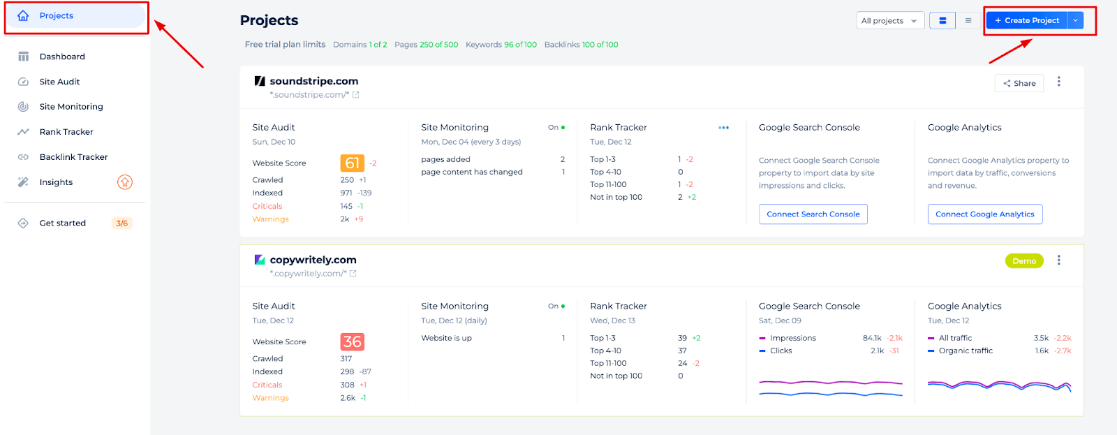 Создать проект