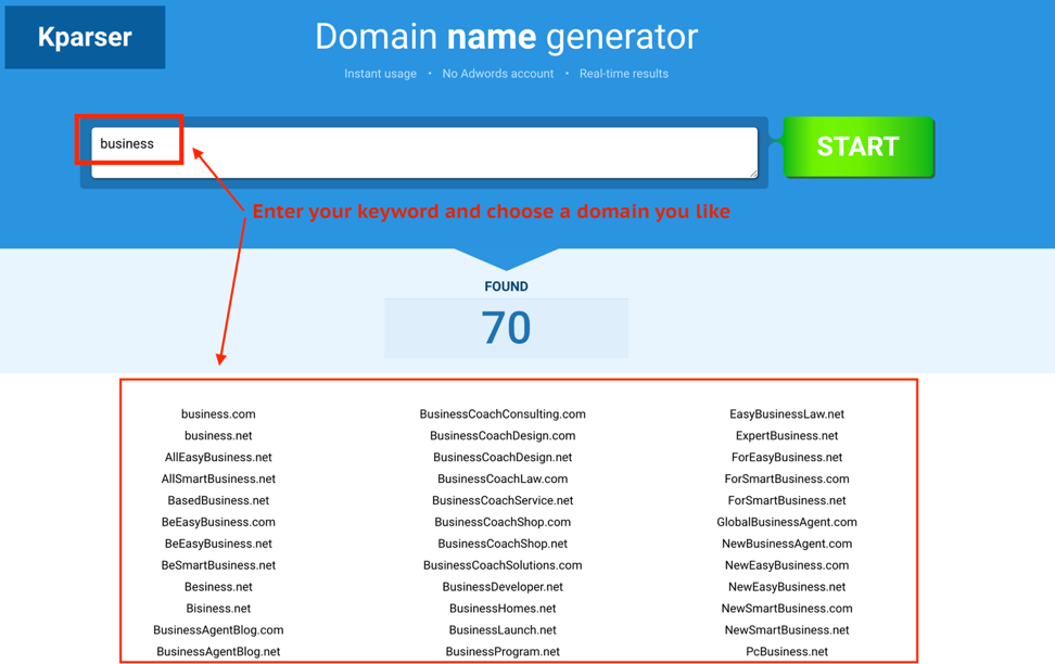 domain name generator