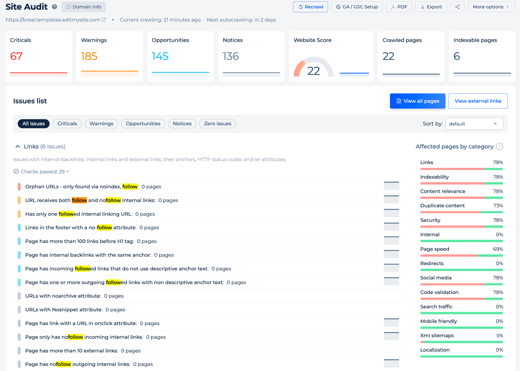 Follow Links Issues