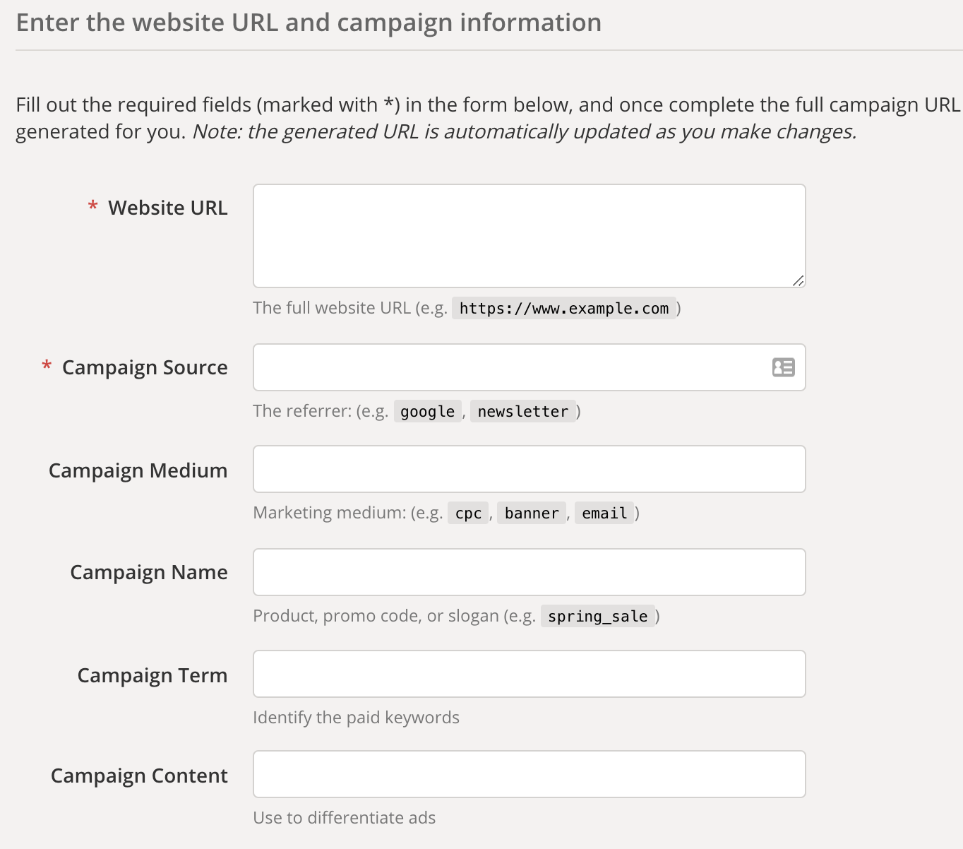 utm codes generator tool