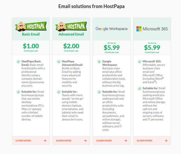 Hostpapa Email Hosting