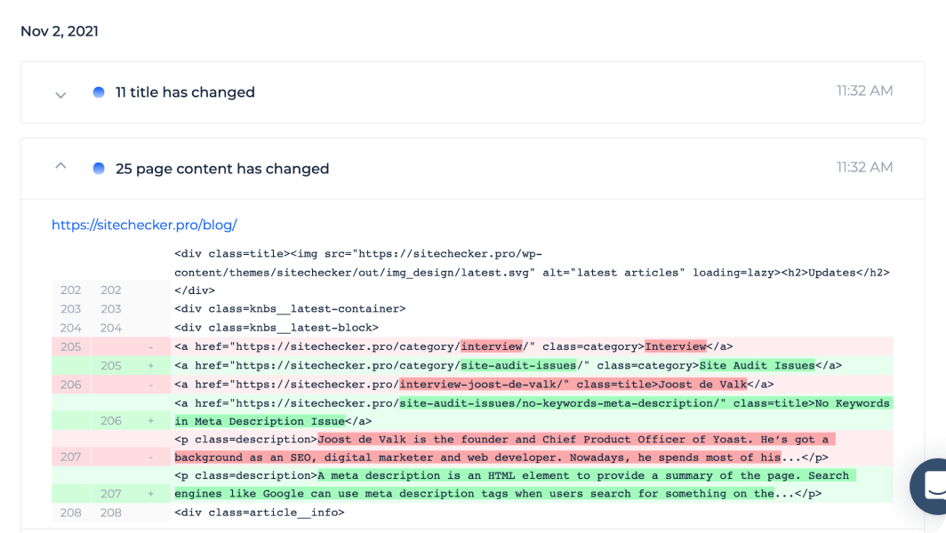 Reliable monitoring of code changes, for fast react in case it is necessary.