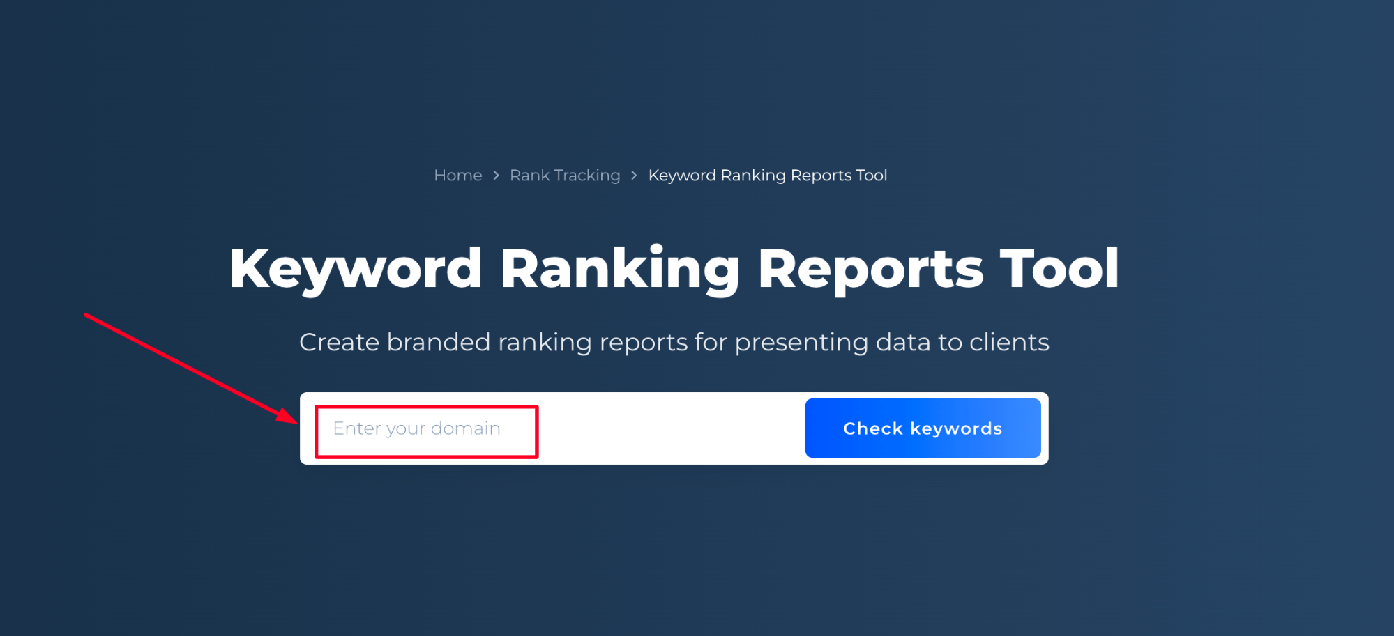 Keyword-Ranking-Berichtstool