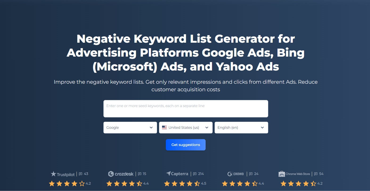 negative keyword list generator