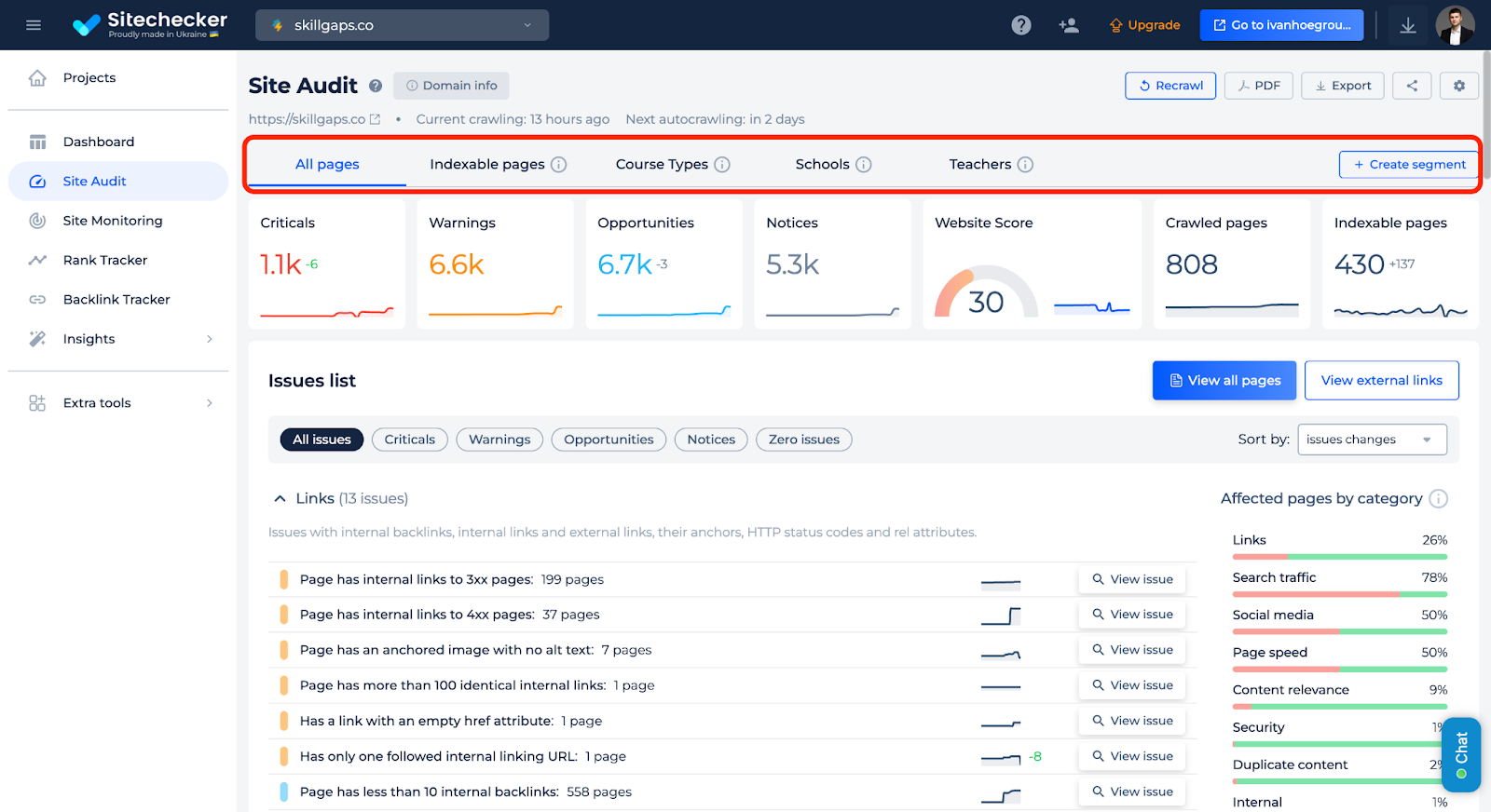 page segmentation