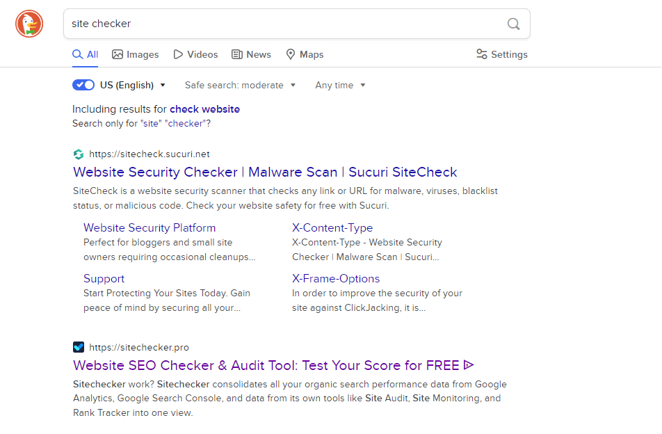 search in duckduckgo