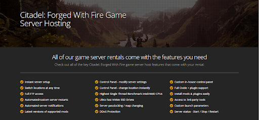 Server hosting features of Survival Servers