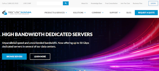 Servermania is a leading Canadian hosting service