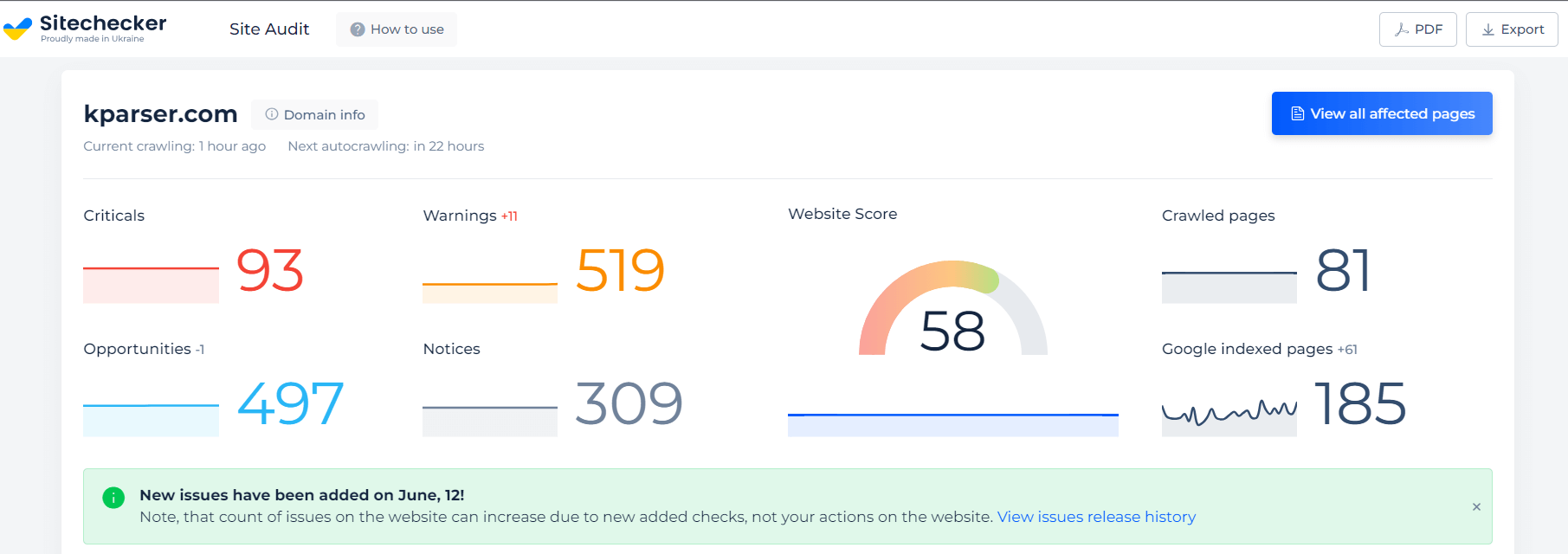 Site Audit Report