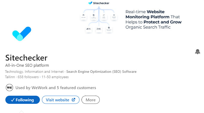 sitechecker in linkedin