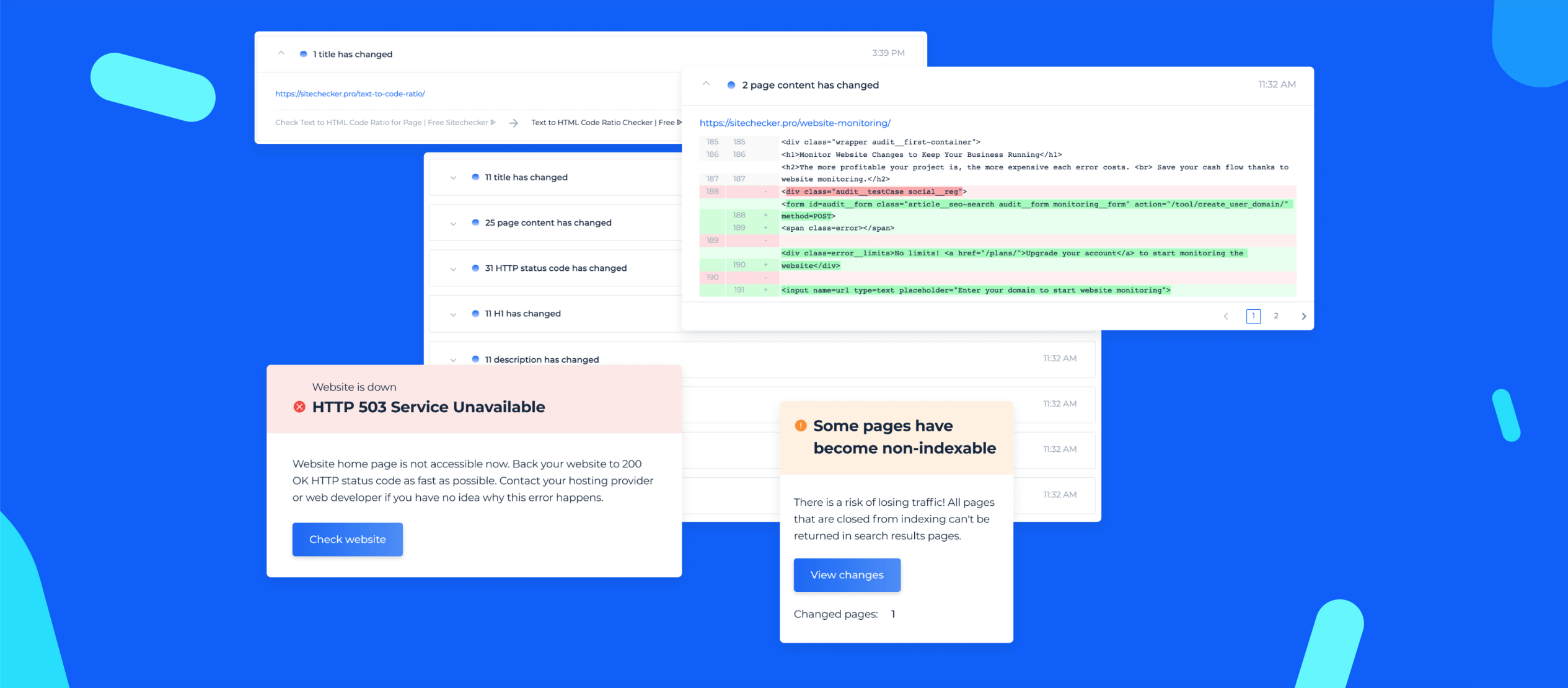 Sitechecker site monitoring