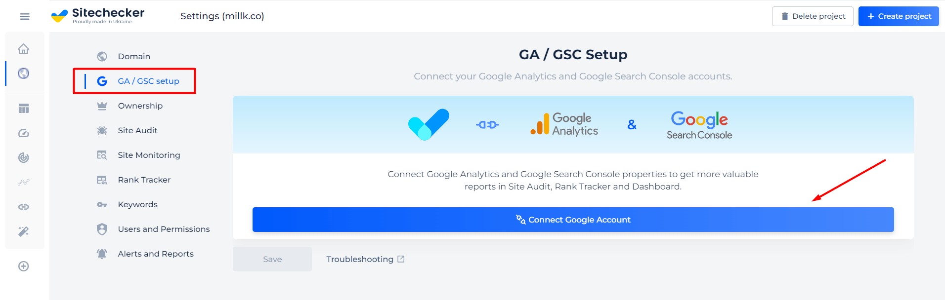 Traffic checker - verbind GA en GSC