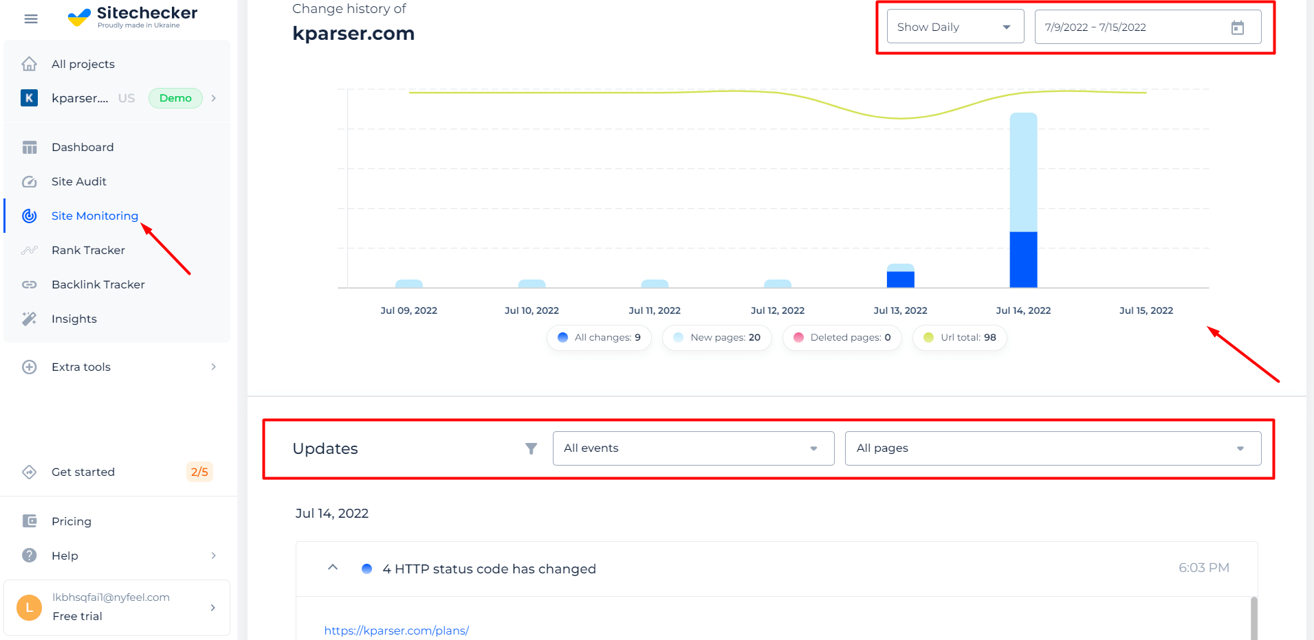 how to use website monitoring